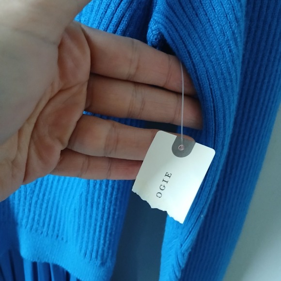 Anthropologie Women's Size Small The Thea Twofer Sweater Dress Royal Blue Maxi - Picture 8 of 16